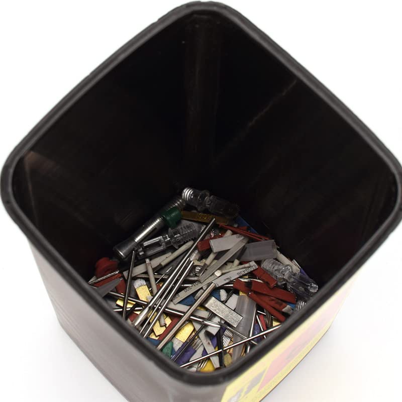 Miniatura 8 de Paquete de 5 contenedores para objetos punzantes para desechar cuchillas, jeringa de tatuaje, aguja, papelera, dispensador de almacenamiento de