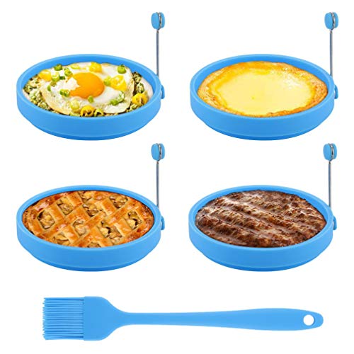 Egg Ring, TGJOR Egg Cooking Rings, Round Pancake Mold, Non Stick Silicone Ring