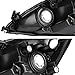 JSBOYAT Headlight Assembly Compatible with 2003 to 2007 Honda Accord Smoke Lens Amber Reflector