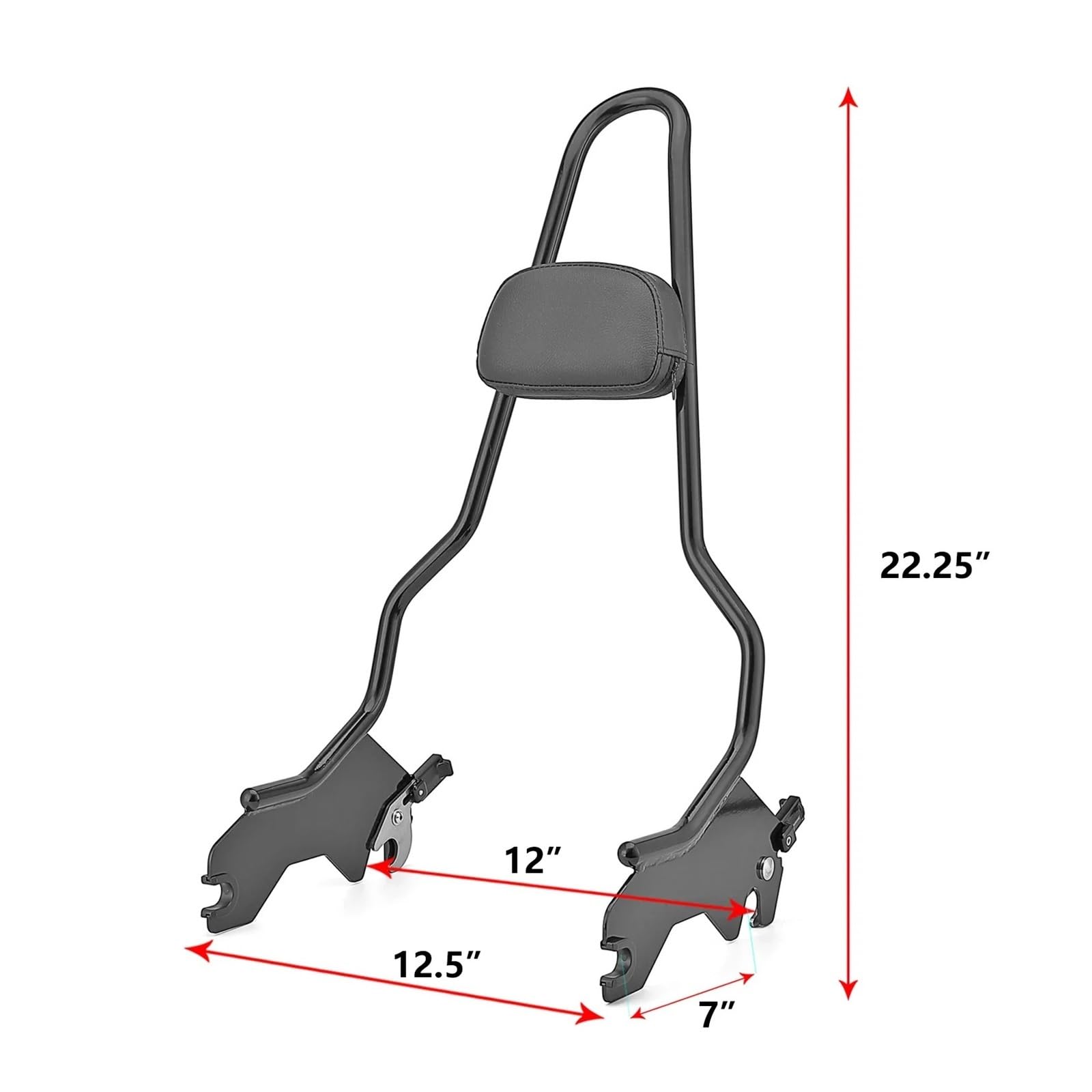 Moto Schienale Per Ha&rley Per Softail FLSB,FXLR,FXLRS Per FXLRST 2018-2024 Moto Alto Staccare Schienale Passeggero Sissy Bar W/Pad