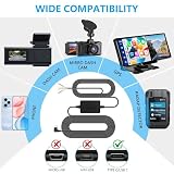 GINTOOYUN 3,3 m / 10,82 cala Car Recorder Kit USB C Port Type-C twardy kabel USB z bezpiecznikiem 12V-24V do 5 V do rejestratora jazdy, zasilania GPS, czujnika radarowego itp.