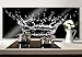Produktbild K&L Wall Art Herd Spritzschutz Glasbild Küche Panorama Wanddeko Küchenrückwand 100x40cm mit Klemmbefestigung Edelstahl