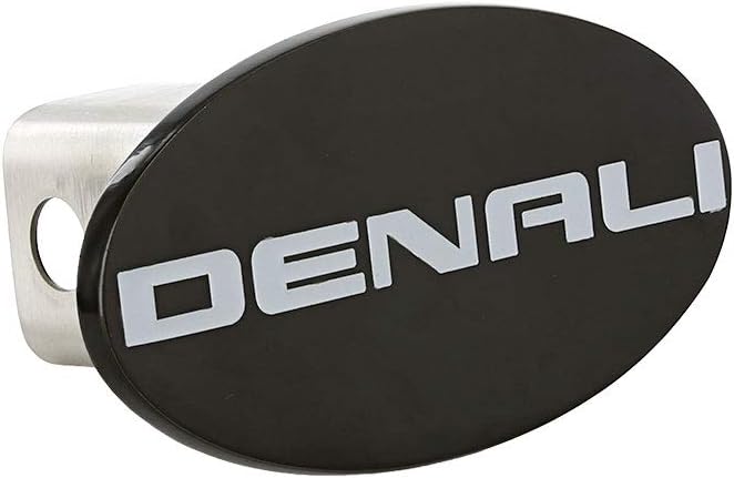 Denali Wordmark GMC Black Finish Trailer Hitch Cover Plug 2 Inch Post