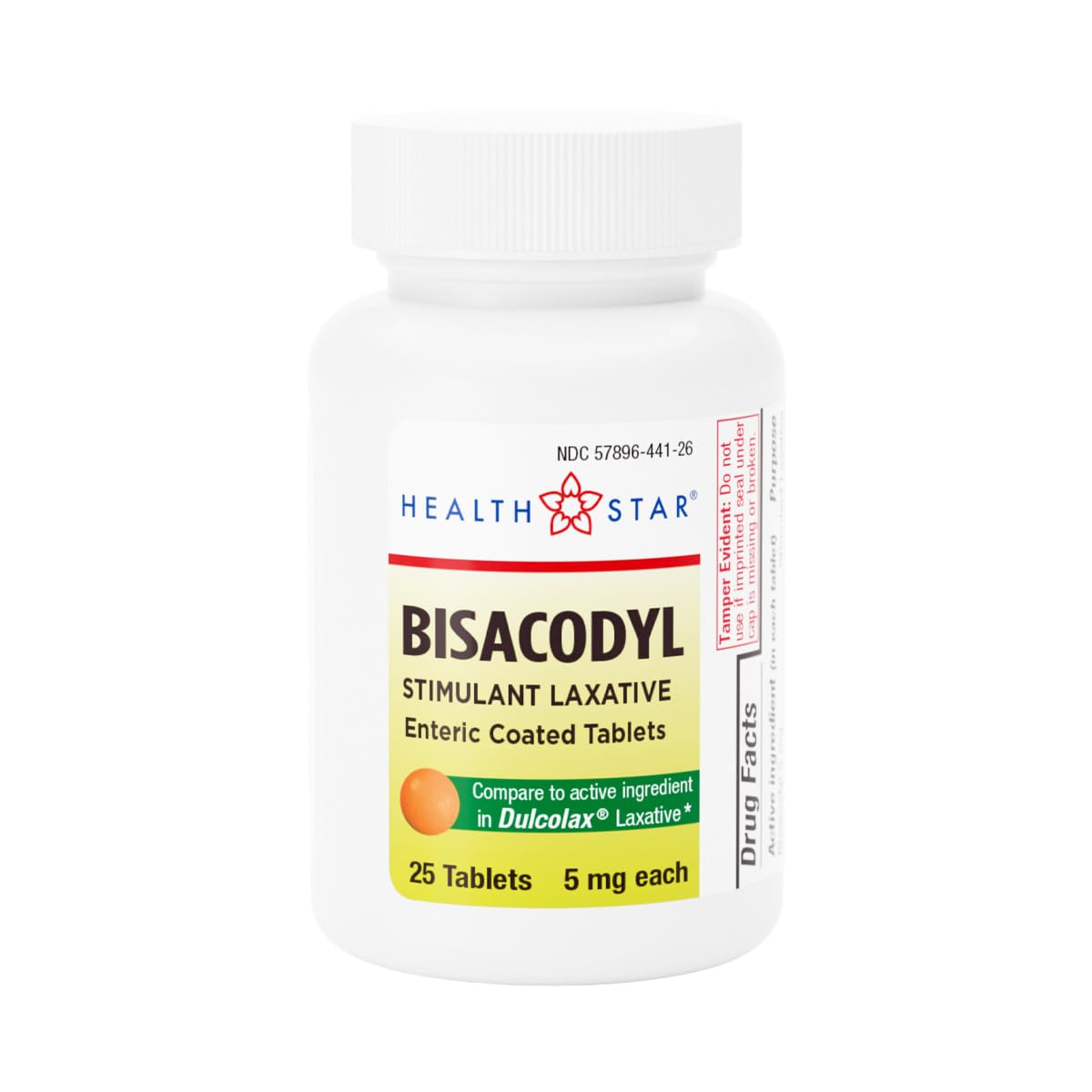 Bisacodyl 5 mg Laxative Coated Tablet | Stimulant Laxative | Gentle Overnight Constipation Relief 25 Count (Pack of 1)