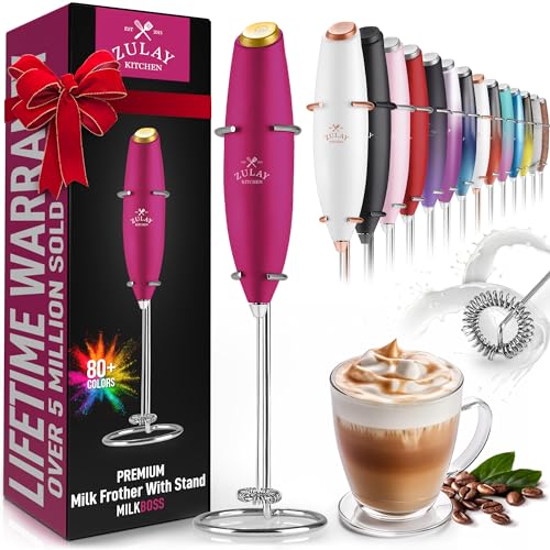 Zulay Kitchen Powerful Milk Frother Wand -...