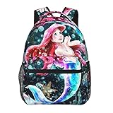 [ZOOKISS] リトルマーメイド アリエル (12) リュックサック バックパック 軽量 通学 旅行 多機能 男女兼用 お祝い リュック アニメ キャラクター おしゃれ プレゼント