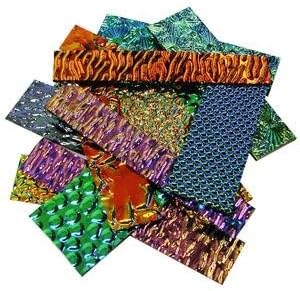 Wissmach DichroMagic Dichroic Texture Scrap on Black - 90 Coe, 1/4 lb