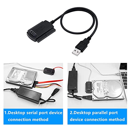 Cable adaptador IDE SATA a USB 2.0 para disco duro de 2.5 y 3.5 pulgadas 5