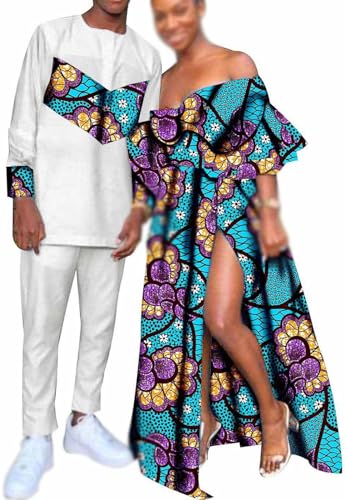 Tenue couple africain assortie pour éviter les fautes de goût en soirée de mariage avec Dashiki
