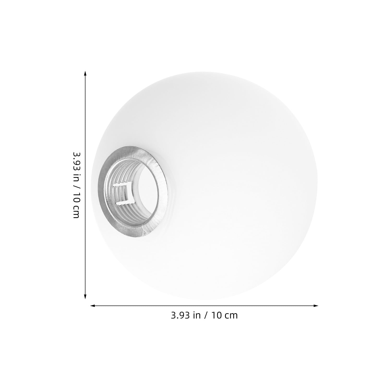 POPETPOP Paralume in Vetro Opaco Sfera Bianco Latte 15 CM per Lampada a Sospensione e Plafoniera, Copertura Ricambio per Lampadario da Soffitto, Paralume in Vetro per Lampade da Interno