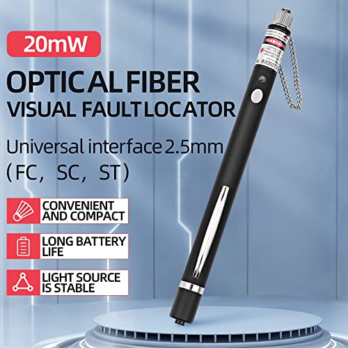 Fiber Optic Cable Tester Checker 650Nm Pen-Type Fiber Optical Test Pen Visual Fault Locator 20Km For Fc/Sc/St Universial Connector #TOP1