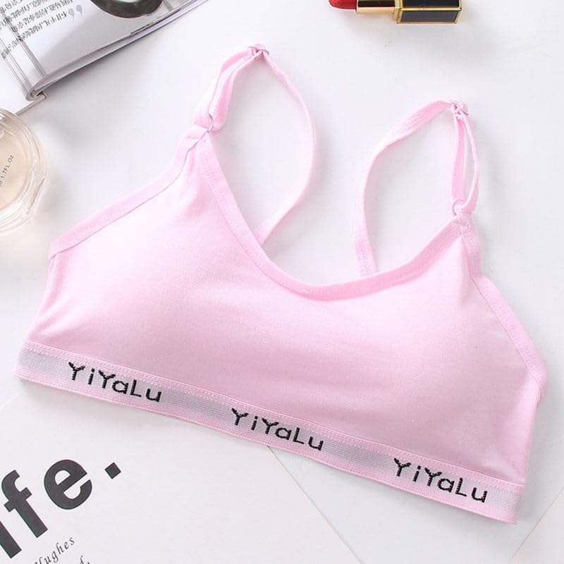 Korean Training Bra Adjustable Strap Developmental Underwear, Soft Vinylon Blend Student Bra for Teens Girls3