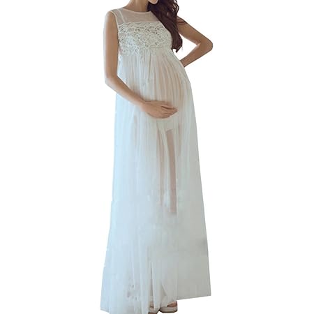 Amazon Co Jp Dsjtch マタニティドレスレースのマキシドレスの女性の洋服の写真の妊娠写真撮影妊婦ドレスをドレスマタニティドレス Color 03 Maternity Size M 服 ファッション小物