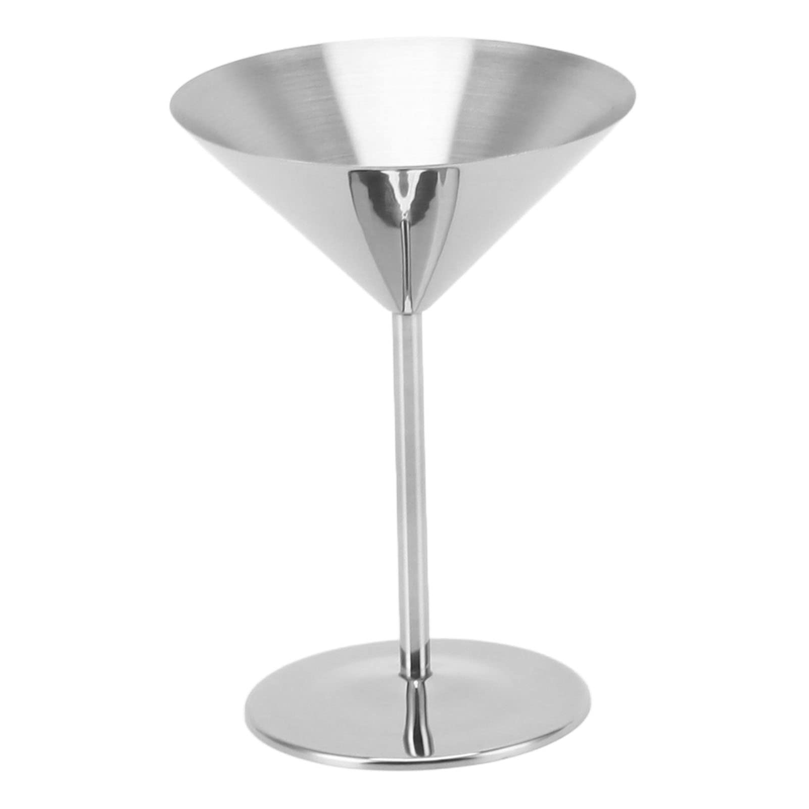 Kieliszki do Martini, Stal Nierdzewna Szklane Martini Metalowe Kieliszki Koktajlowe Nietłukący Kielich do Home Baru, Srebrny