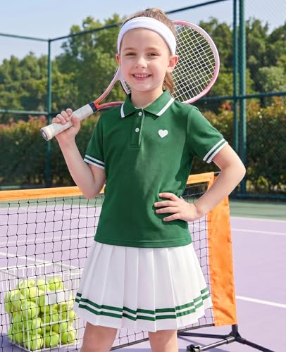 Move Dance Toddler Girls Dress 2T 3T Dark Green Polo Skirt Set with Shorts - image 4