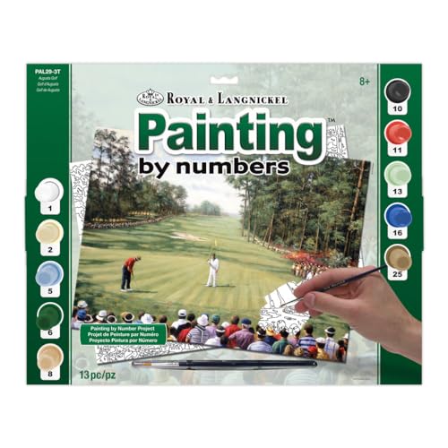 Royal & Langnickel 11 x 15 inch Augusta Golf Pre-Printed Paint by Number Painting Set