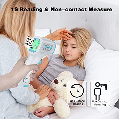 image for hetaida Digital Thermometer for Adults and Kids, No Touch Forehead The