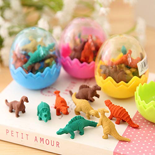 6Pcs Bambini Dinosauro a Forma di Gomme Carino