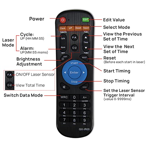 Ganxin Wired Laser Timer For Training,Led Stopwatch Race Clock,Racing Timer,Skating Track And Field Running For Sprints Bike Motorcycle (Large,Plug-In The Power) #TOP4