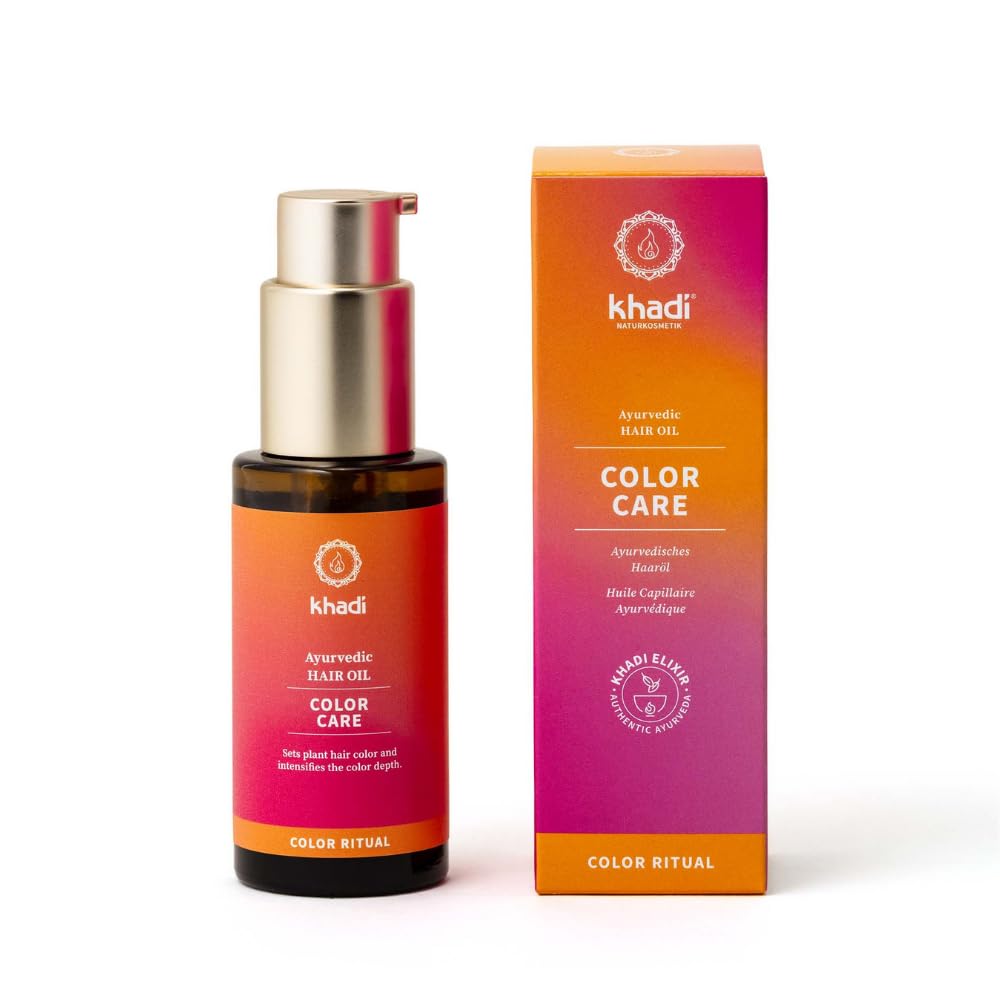 khadi COLOR CARE Haaröl - Haarkur zur Fixierung von Pflanzen-Haarfarbe - Glanz & UV-Schutz - Leuchtkraft - 100% natürlich, pflanzlich & vegan - 50ml