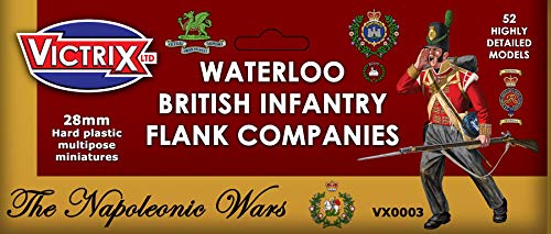 Victrix VX0003 - Waterloo British Infantry Flank Companies - 52 Figure Box Set including Flags - 28mm Plastic Miniatures Napoleonic - Image 2