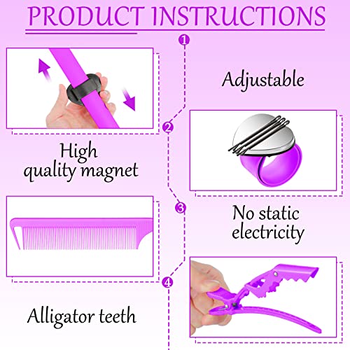 Juego de 7 herramientas para trenzar cabello con pinza magnética y clips miniatura 3
