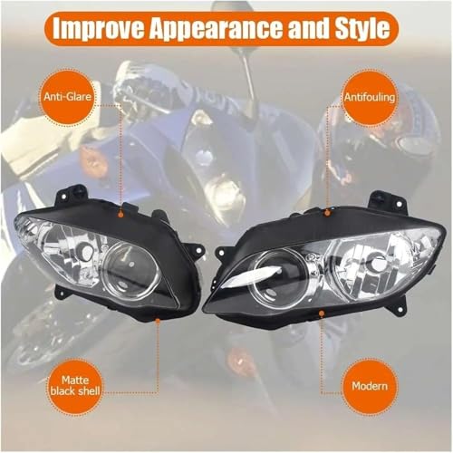 Phare pour moto YZF R1 2004 2005 2006 boîtier d'assemblage optique de remplacement