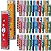 100 Pcs Kids Cartoon Harmonica Bulk 16 Holes Plastic Harmonica Toys for Children Beginners Party Goodie Bags Stuffers, Random Color Pattern