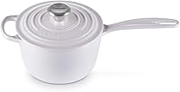 Vista 12 de Le Creuset - Cacerola esmaltada con firma de hierro fundido, 2.25 cuartos de galón, Ostión