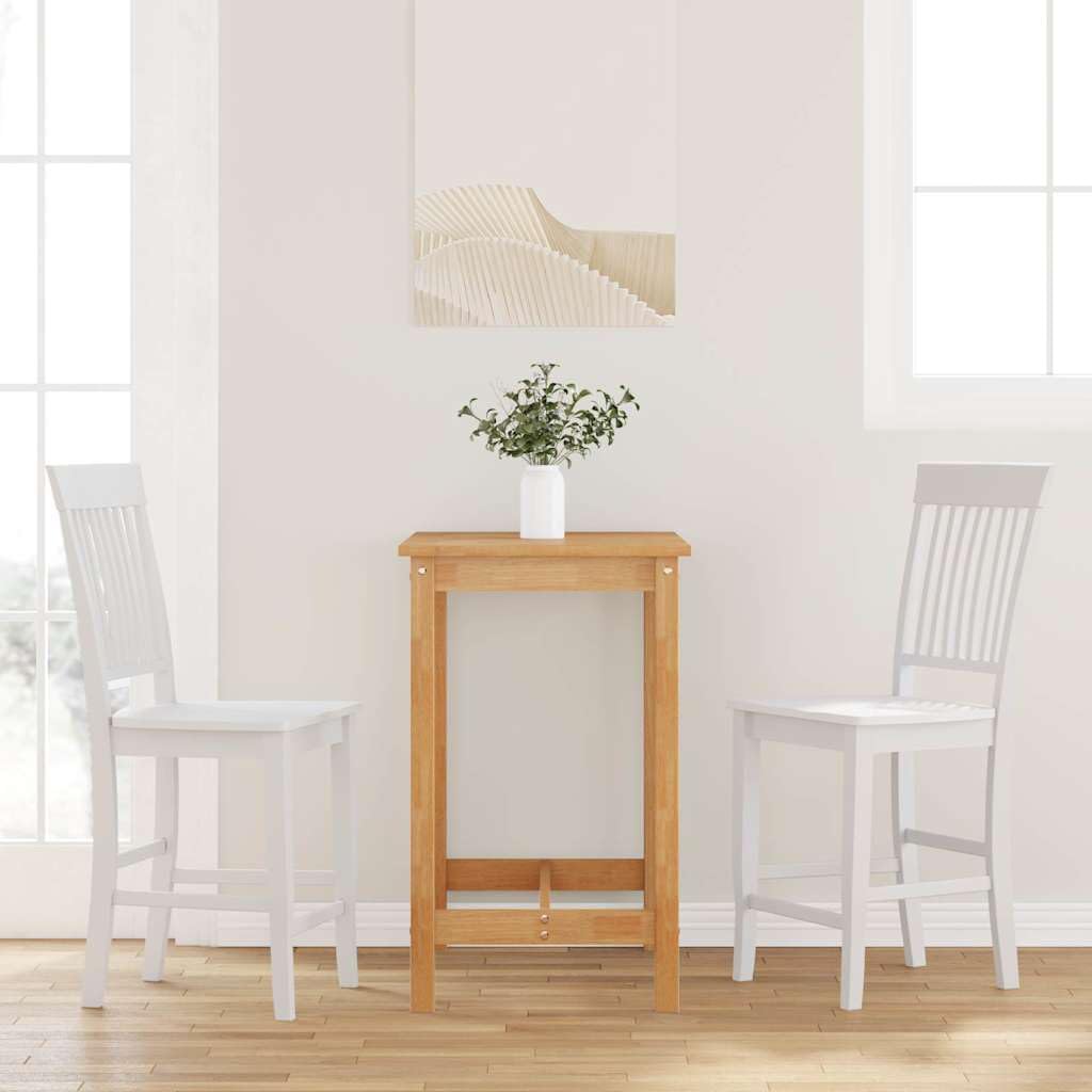 2 sgabelli da bar in legno massello bianco, albero della gomma, 48 x 52,5 x 107 cm, sedia da cucina con schienale e poggiapiedi, per sala da pranzo, bancone e isola di cucina, design moderno