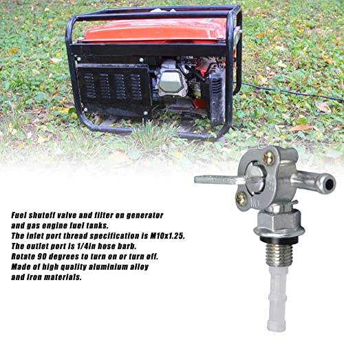 Kraftstoffventile, M10x1,25 Langlebig Einfache Bedienung Kraftstofftank-Absperrventil für Generator