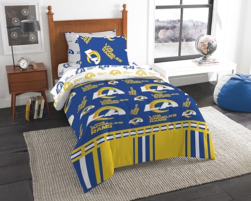 Northwest NFL Los Angeles Rams Unisex-Adult Bed in a Bag Set Twin Rotary