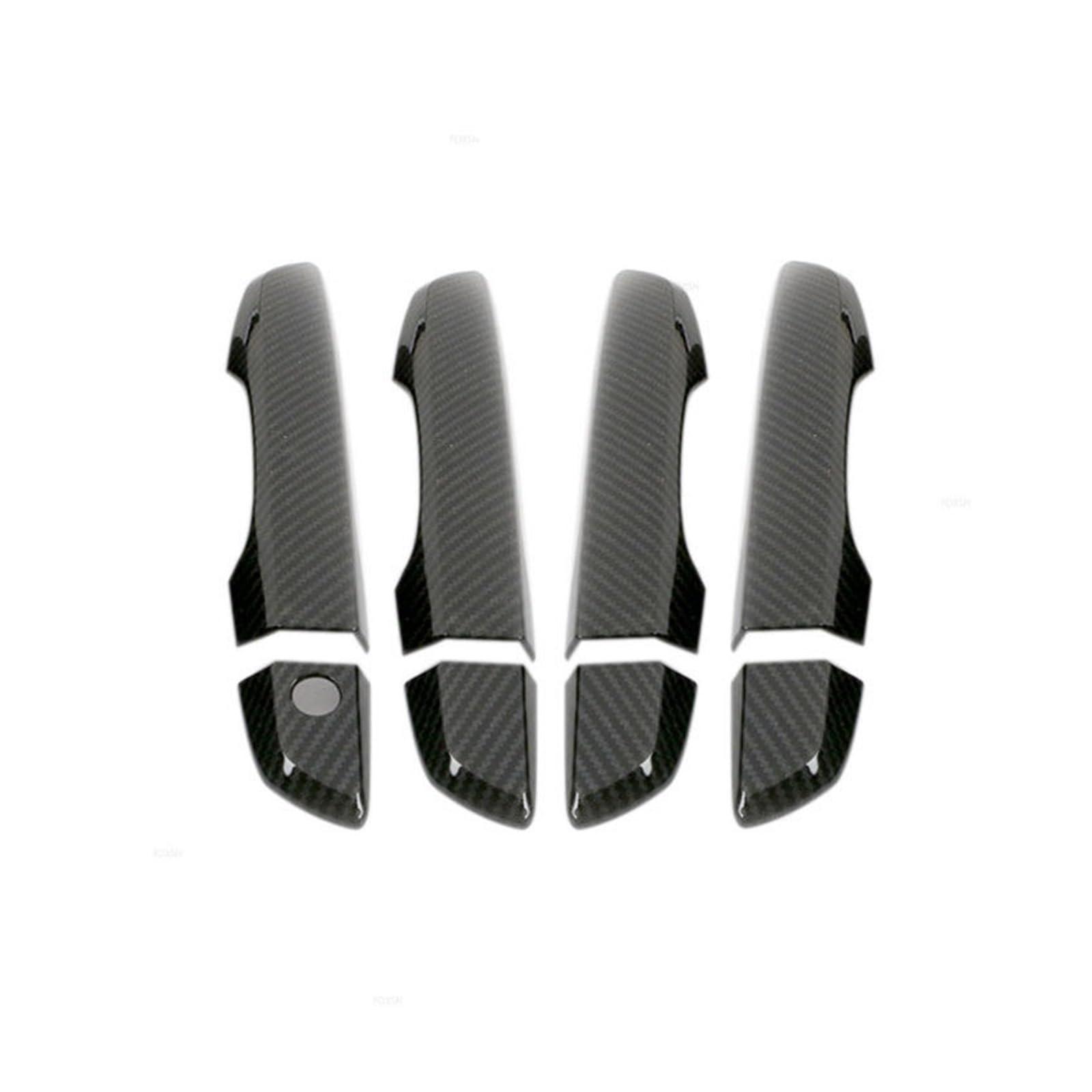 HCKCLMBMZW for Civic for 10th 2016 2017 2018 2019 2020 LHD Carbon Fiber Car Exterior Door Handle Cover Door Handle Cover(1)