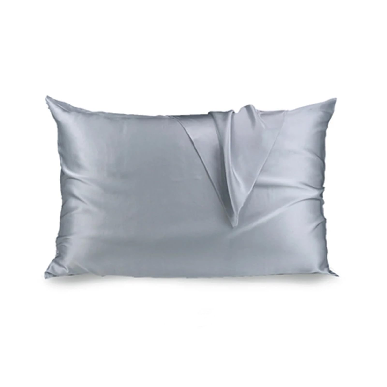 Silk Pillowcase Pure Natural Mulberry Silk Pillowcase With Hidden Zipper 19 Momme(Silver,Japan 50x70cm)