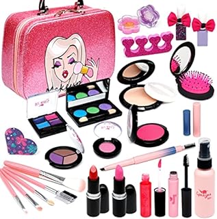 Kids Makeup Sets For Girls - Unicorn Teenage Washable Make Up Starter Kit, Childrens Princess Pretend Play Games Toys Presents, Little Girl Birthday Gifts Set For Age 3 4 5 6 7 8 9 10 11 12 Year Old