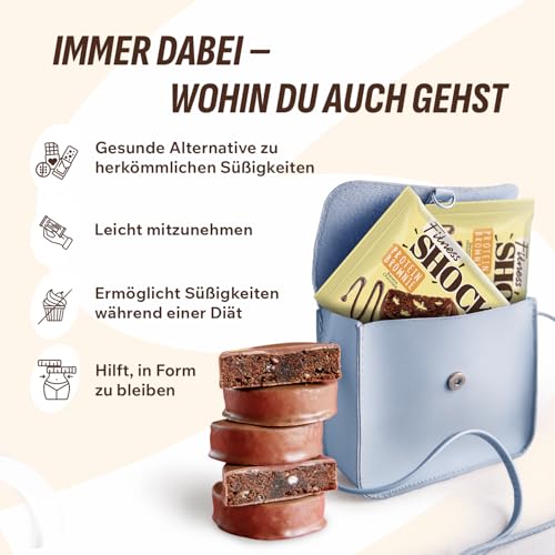 FitnesSHOCK Protein Brownie Snack ohne Zusatz von Zucker, Kekse mit 15% Eiweiß, Dunkle Schokolade, sättigende Ballaststoffe, low carb, weiche Konsistenz, 10 Stück х 50g - Banane Geschmack 5