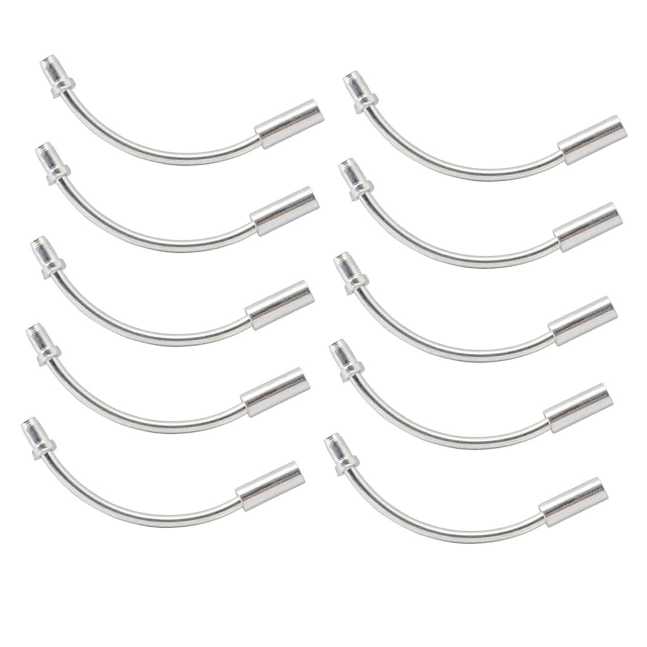 KOMBIUDA 20Pcs Flexible Elbow Tubes for Mountain Road Bikes Durable Brake Cable Guide for Easy Installation Silver