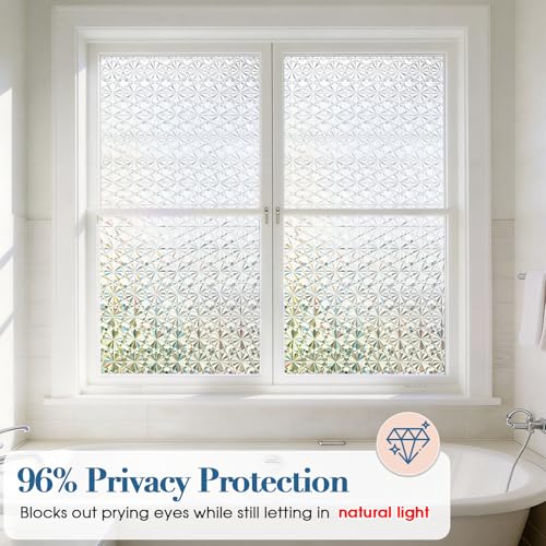 Película decorativa estática ventana con efecto 3D diamante miniatura 2