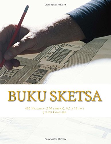 Buku Sketsa: 400 Halaman (200 lembar), 8,5 x 11 inci