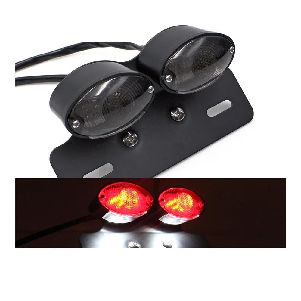 Fanale Posteriore Accessori per luce freno posteriore Moto universale modificata con supporto per targa a LED per fanale sterzo per moto