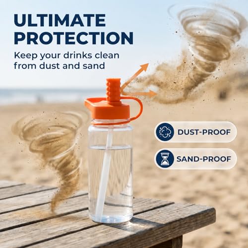Image of BTYHAOS Straw Covers, Dust Proof Straw Toppers Fit Stanley 30 40oz Tumbler | Reusable Food-Grade Silicone Straw Covers Cap for Most 10mm Reusable Straw