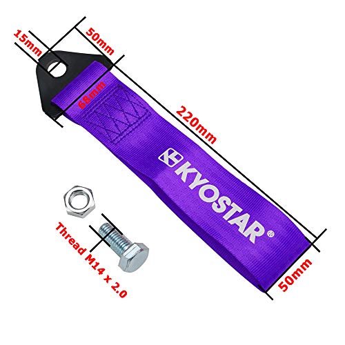 Kyostar High Strength Racing Tow Strap For Front Rear Bumper Hook(Purple) #TOP6