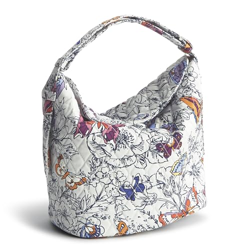 Vera Bradley Women's Premium Cotton Astoria Shoulder Bag, Wing + Bloom, One Size