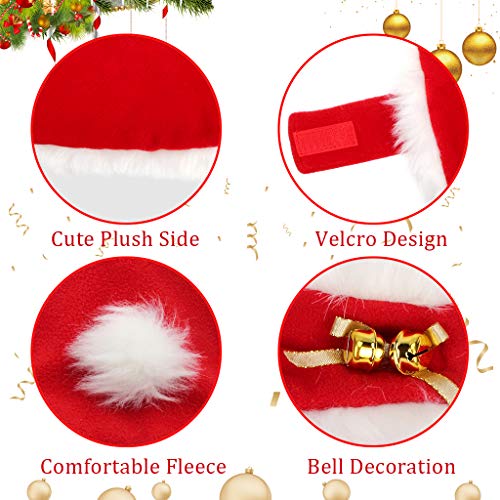 Pet Christmas Cloak Costume with Bells Soft Thick Fabric Pet Clothes Apparel Outfit Dress-up for Puppy Kitten Small Cats Dogs (L) - Image 5