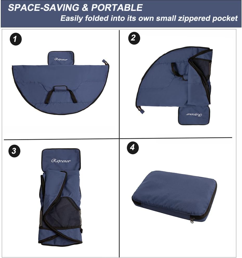 Raprance Wader bag, Changing Mat with Mesh Ventilation, Foldable Outdoor Gear Organizer for Fishing and Hunting