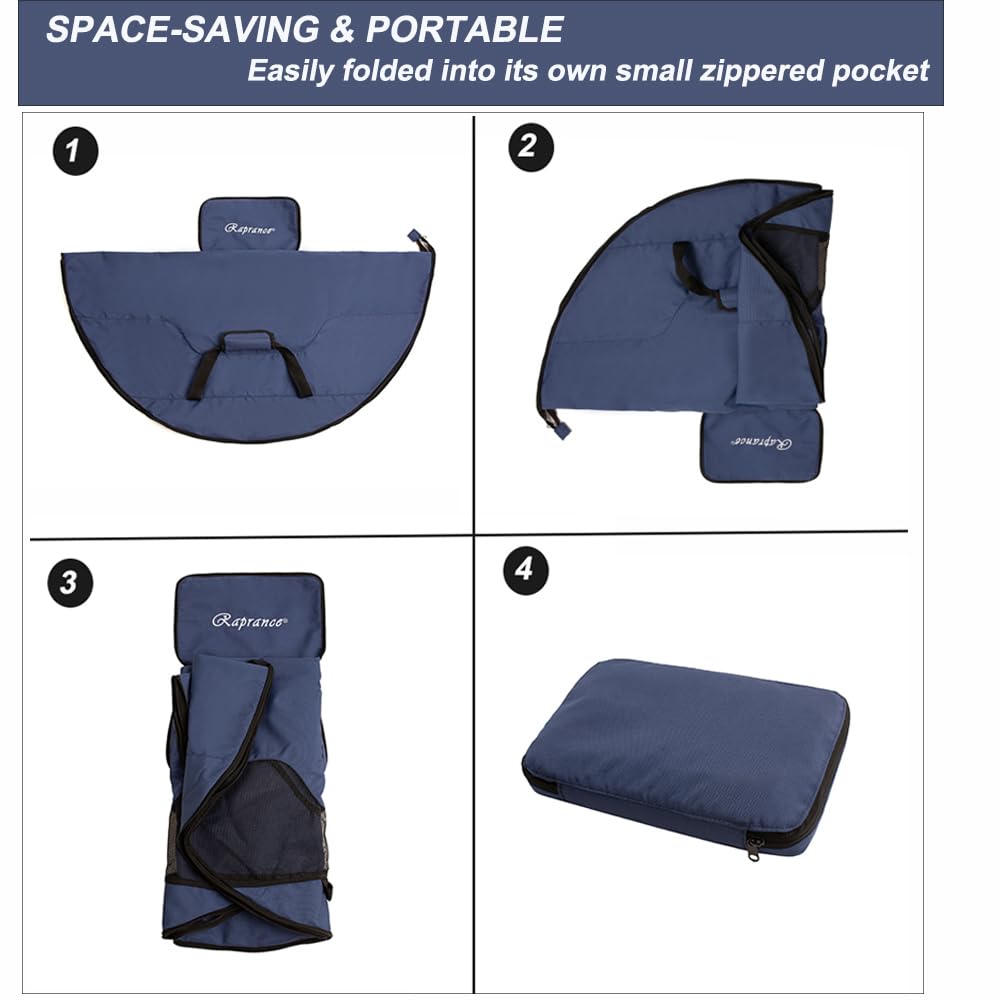 Raprance Wader Bag, wasserdichte Wickelunterlage mit Netz-Belüftung, faltbarer Outdoor-Ausrüstungs-Organizer für Angeln und Jagd