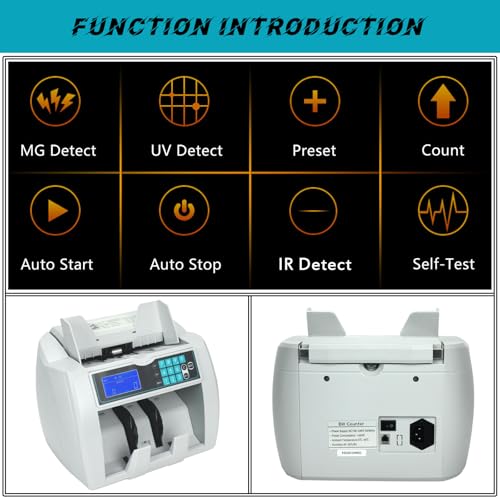 Detector De Falsificação LED Multimoeda, Máquina De Contagem De Notas Estrangeiras, Detecção UV/MG/I