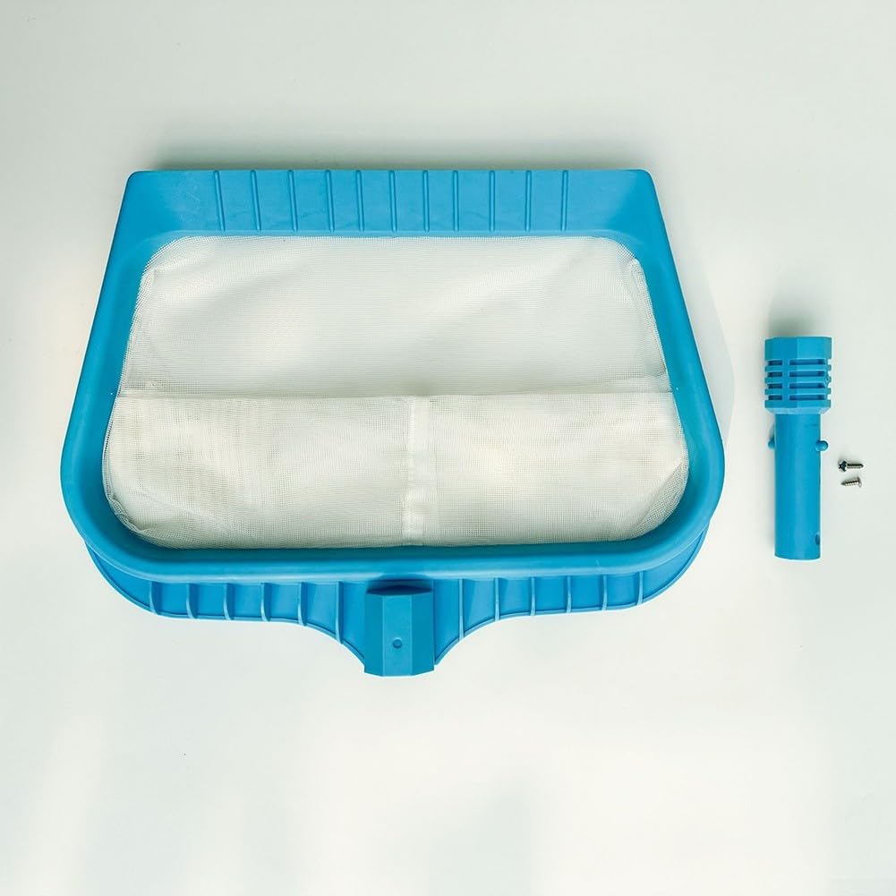 Retino per piscina con asta telescopica, telaio robusto e rete ultra fine, profondità 38 cm, rete leggera per la pulizia di piscine, stagni, spa e fontane,