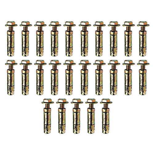 M8 x 40mm Loose Bolt Shield Anchor Heavy Duty Wall Plug - Pack 25