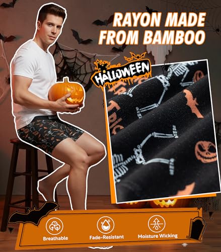 Separatec Mens Underwear with Pouch for Balls, Cooling Boxer Briefs Moisture Wicking, Halloween Boxer Briefs for Men2